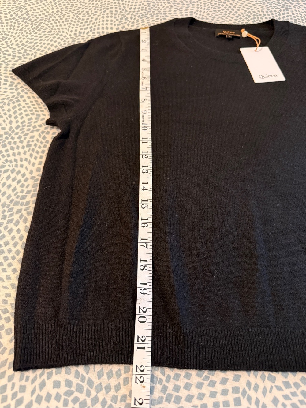 Quince | Black Mongolian Cashmere Tee - Picture 8 of 11